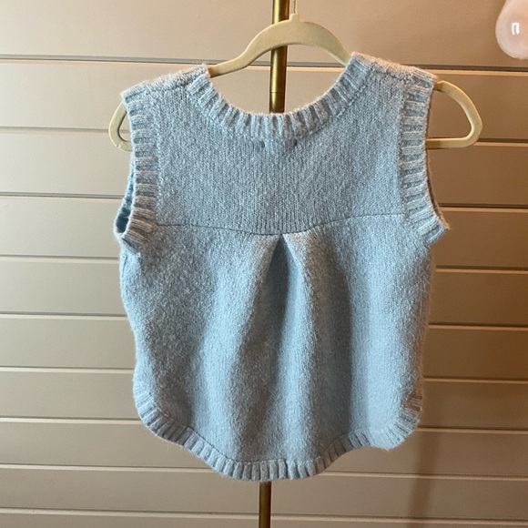 Papermoon Soft Blue Sleeveless Knit Top - Picture 2 of 2